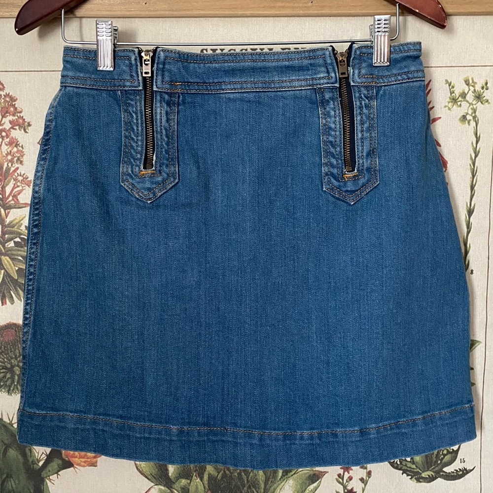 Pilcro & the Letterpress for Anthropologie Denim Mini Skirt